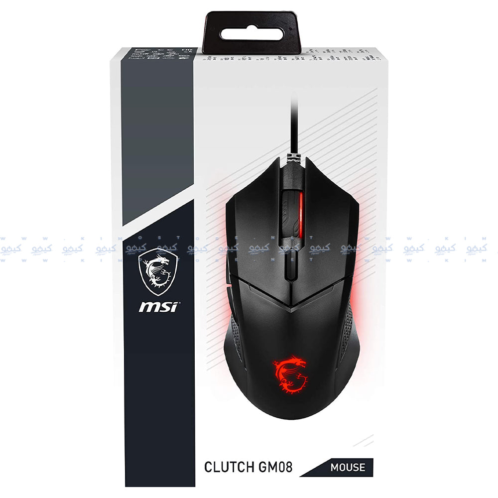 MSI Clutch GM08 Wired Red Light Gaming Mouse 3200Dpi