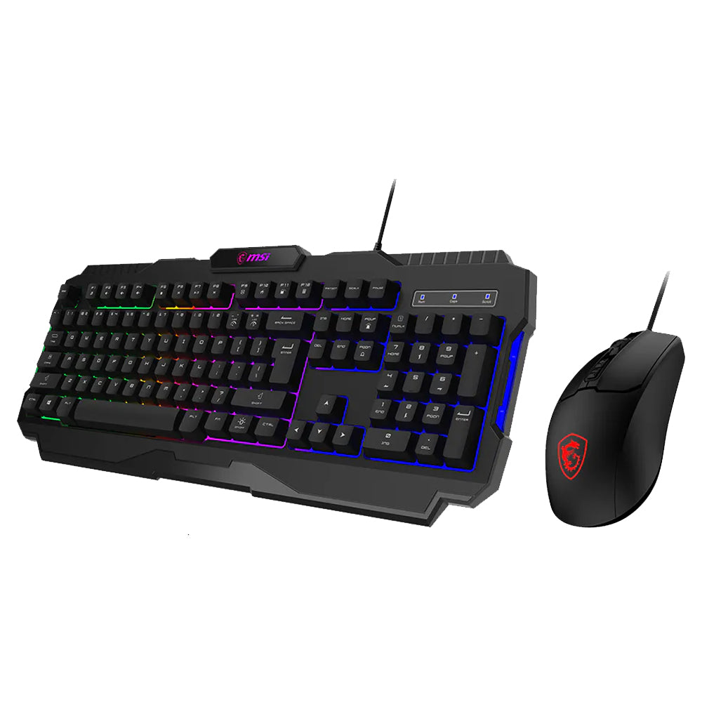 MSI Forge GK100 Wired RGB Gaming Keyboard + Mouse Combo English