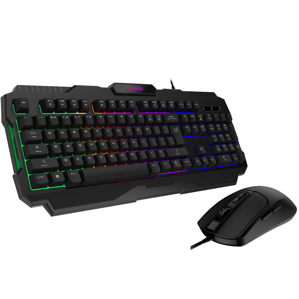 MSI Forge GK100 Wired RGB Gaming Keyboard + Mouse Combo English