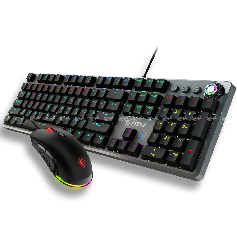 MSI Forge GK310 Red Switch Wired RGB Gaming Keyboard + Mouse Combo English