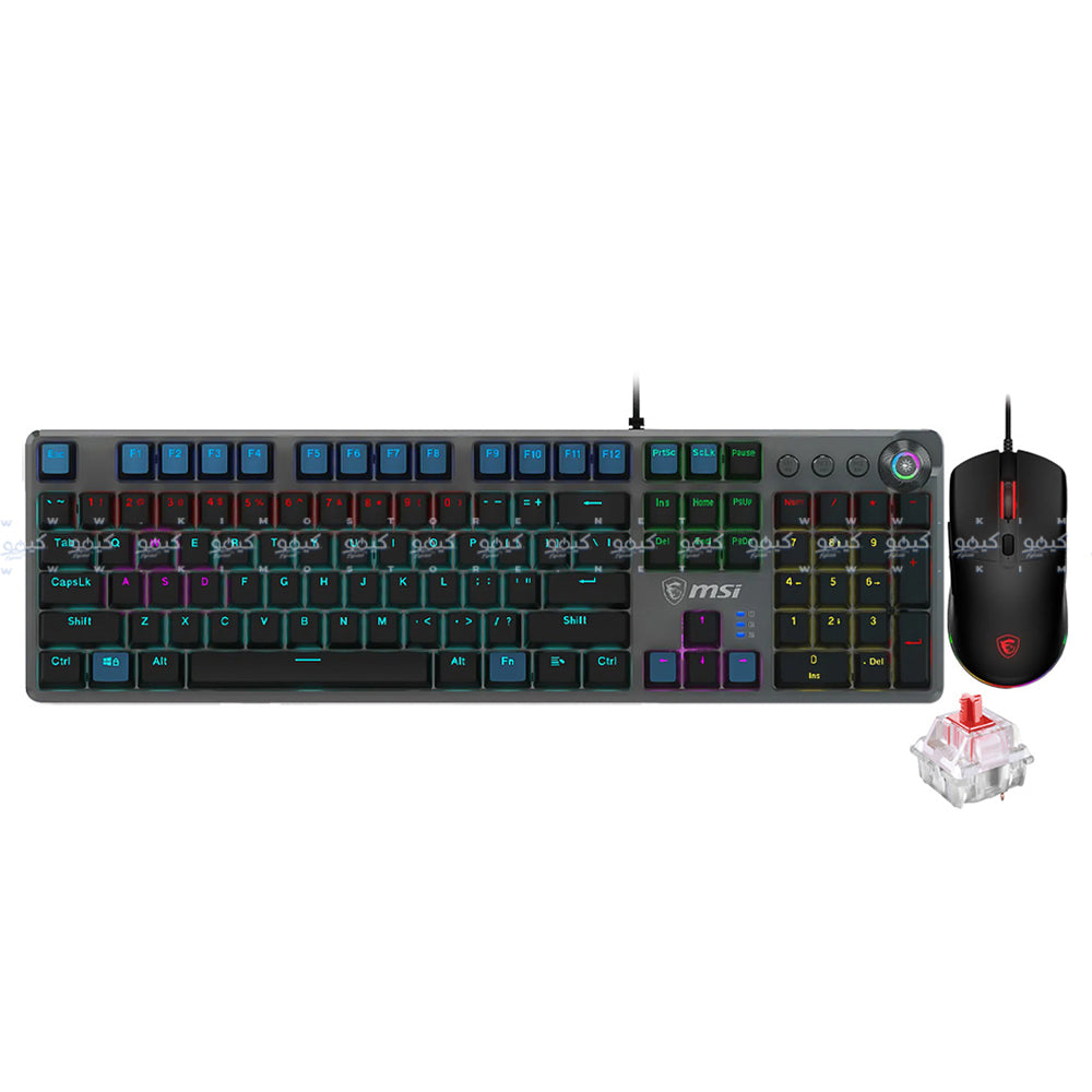 MSI Forge GK310 Red Switch Wired RGB Gaming Keyboard + Mouse Combo English