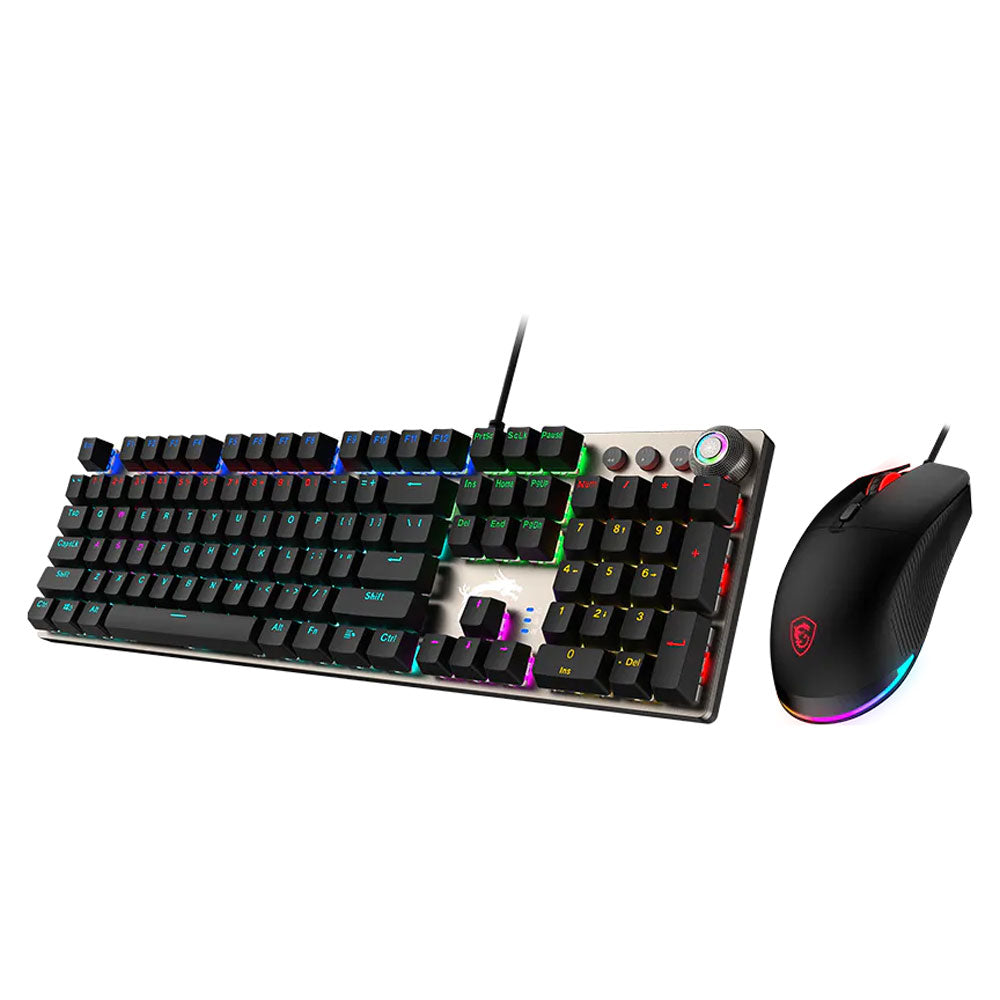 MSI Forge GK310 Red Switch Wired RGB Gaming Keyboard + Mouse Combo English
