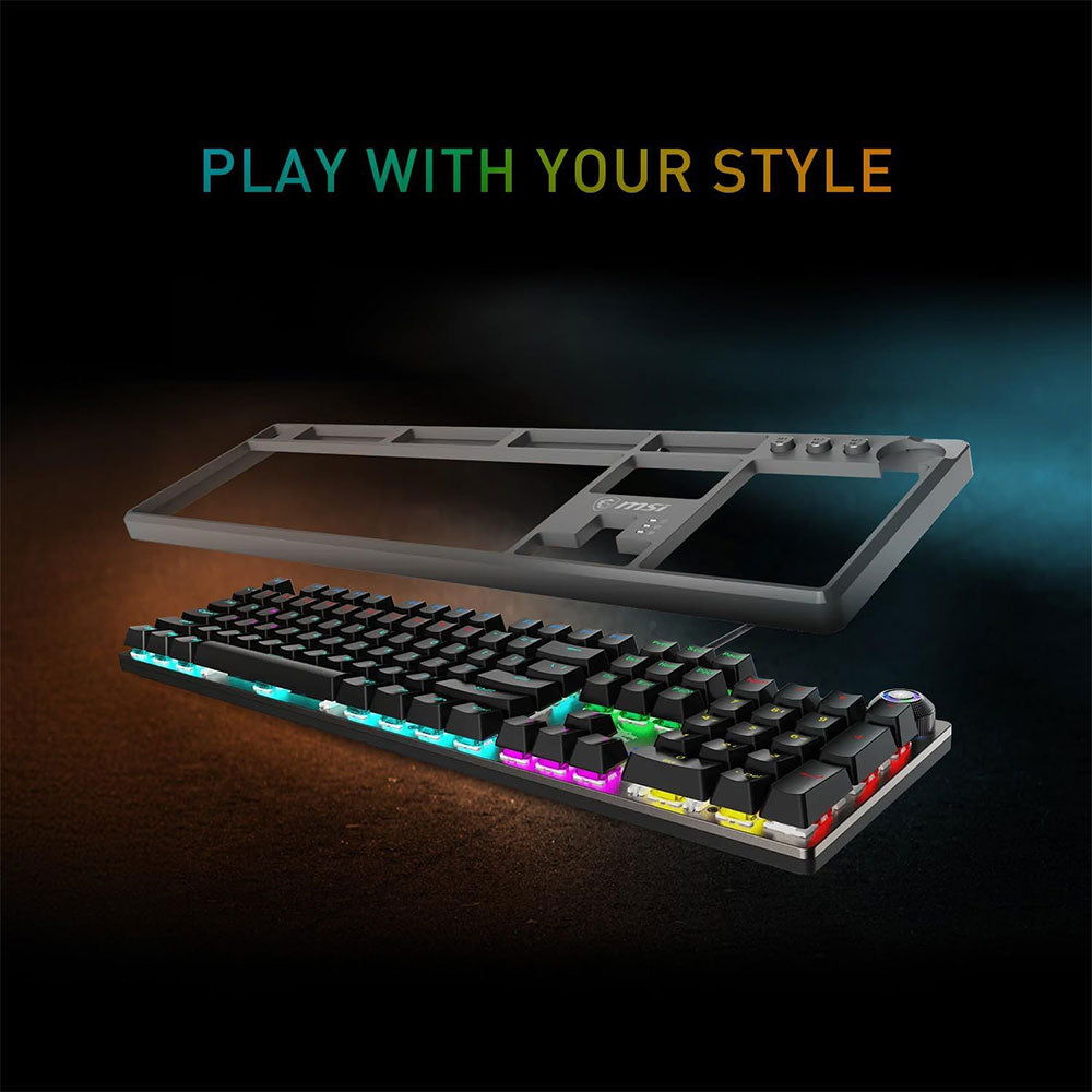 كيبورد + ماوس ام اس اى سلكي RGB جيمنج سويتش احمر كومبو إنجليزي Forge GK310