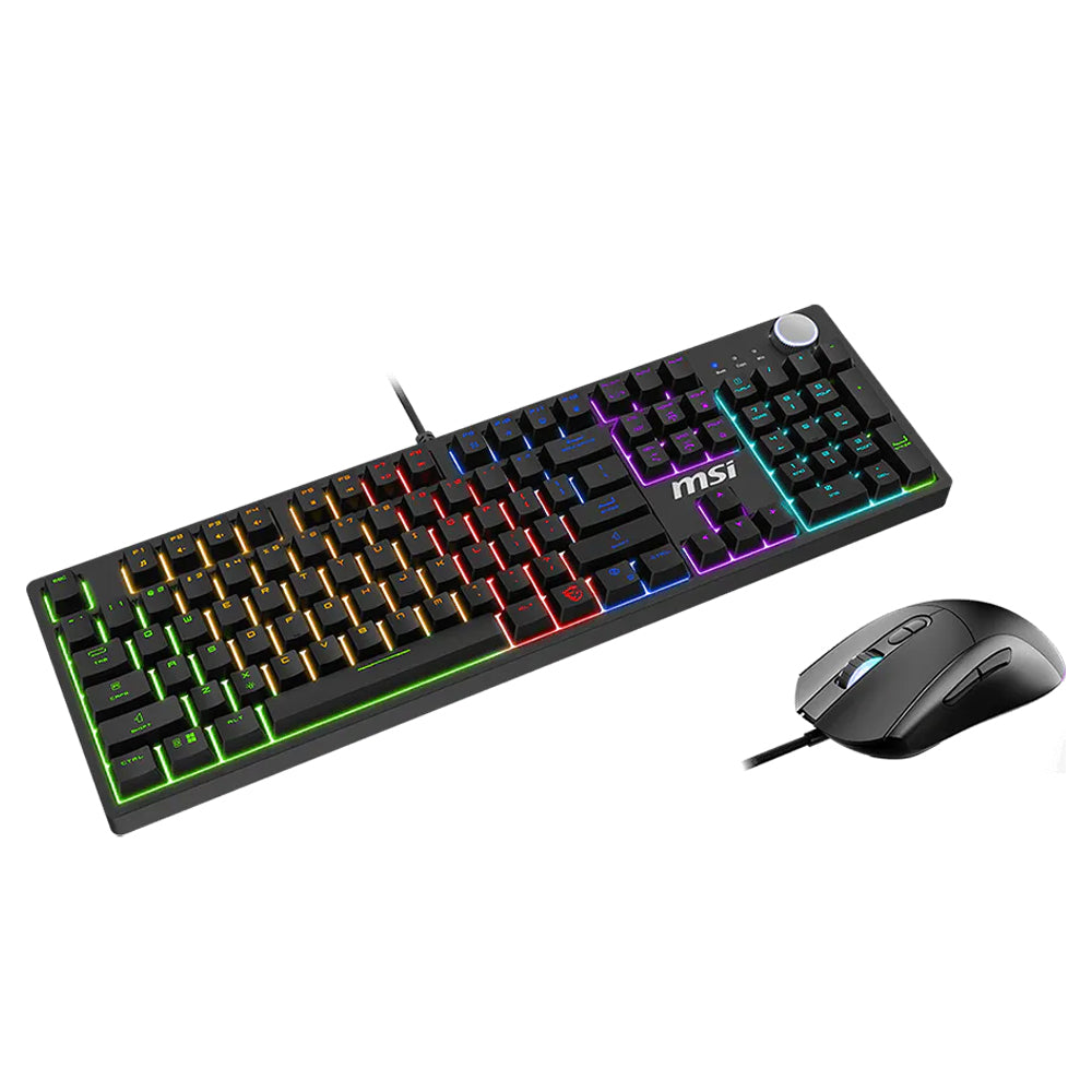 MSI Forge GK320 Red Switch Wired RGB Gaming Keyboard + Mouse 