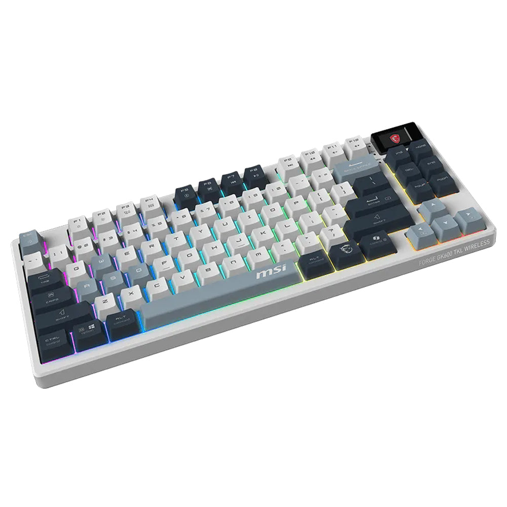 MSI Forge GK600 TKL Triple Mode Rechargeable Bluetooth Wireless & Wired Keyboard 