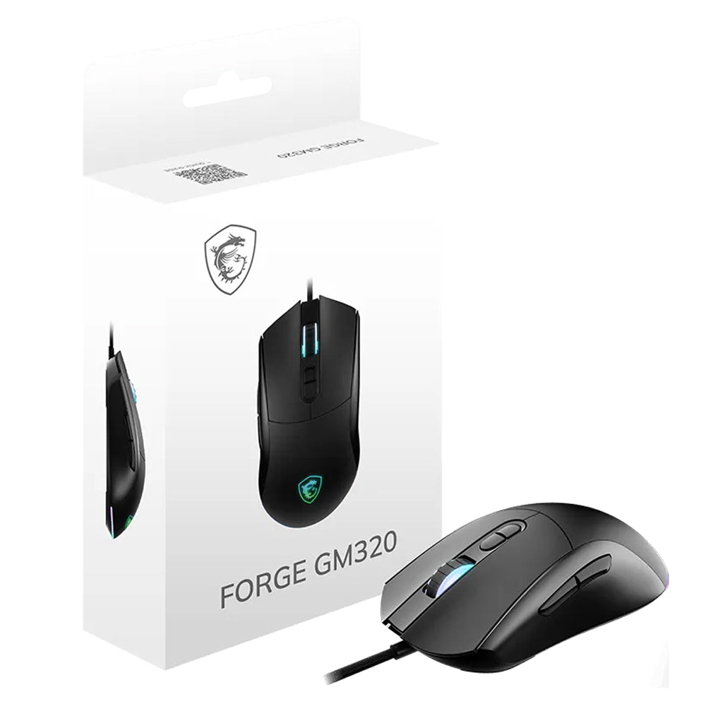MSI Forge GM320 Wired RGB Gaming Mouse 12800Dpi