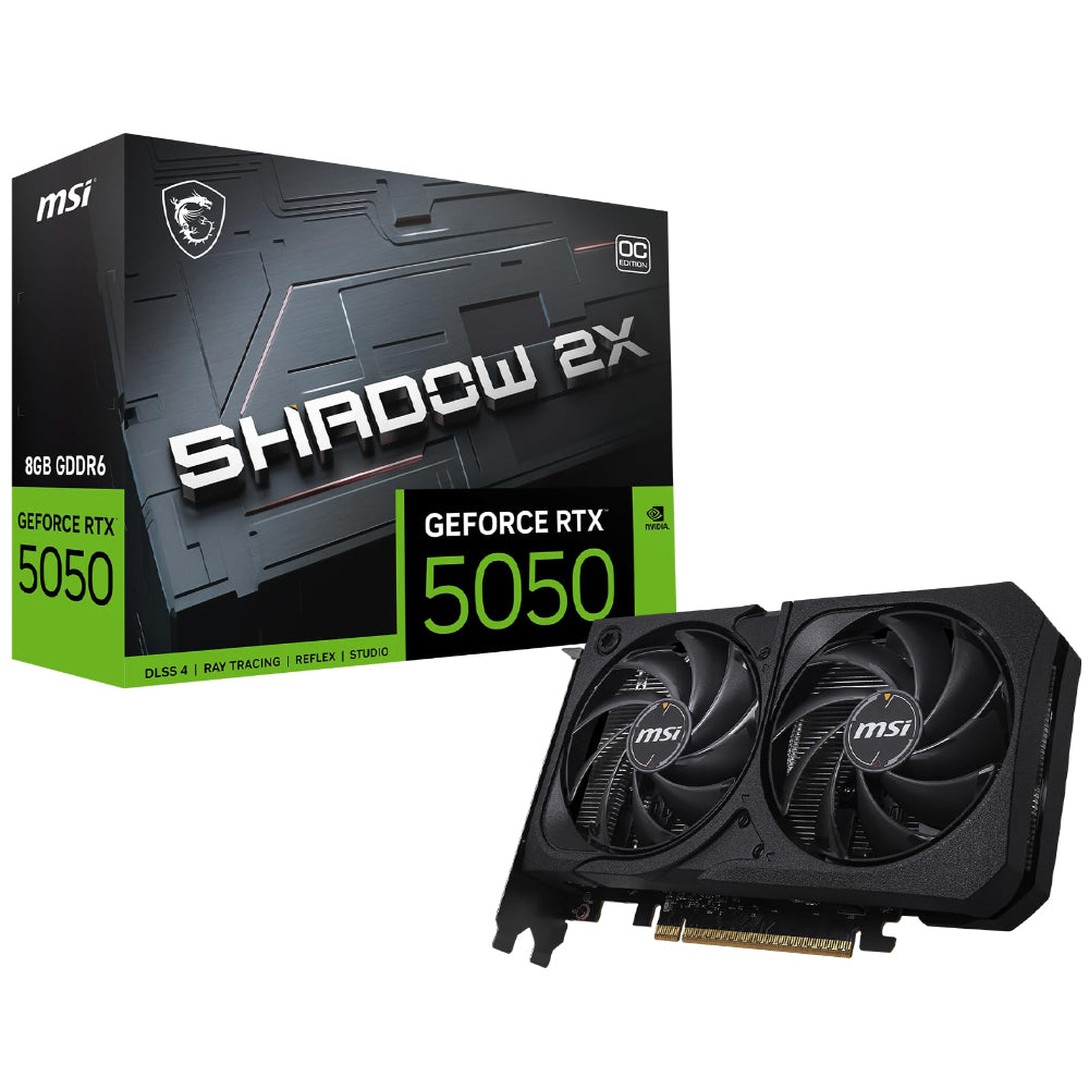 MSI GeForce RTX 5050 SHADOW 2X OC 8GB GDDR6 Graphics Card