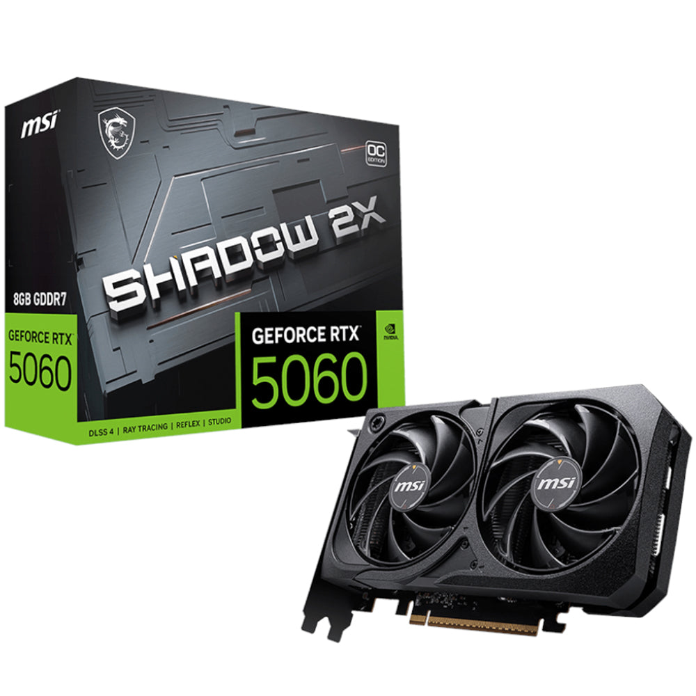 MSI GeForce RTX 5060 SHADOW 2X OC 8GB GDDR7 Graphics Card