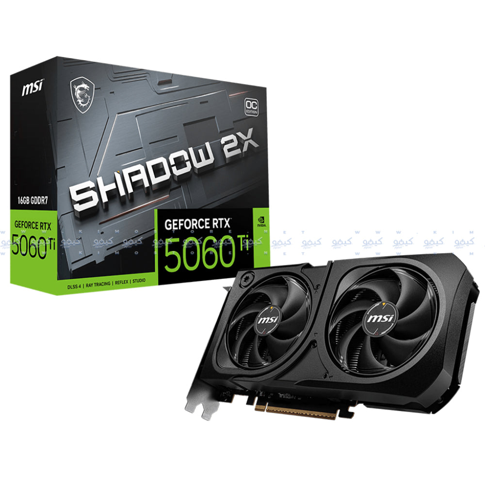 MSI GeForce RTX 5060 Ti SHADOW 2X OC PLUS 16GB GDDR7 Graphics Card