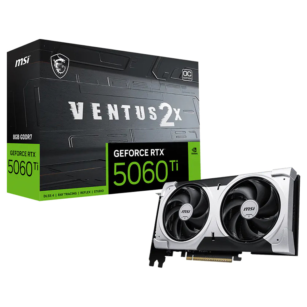 MSI GeForce RTX 5060 Ti VENTUS 2X OC PLUS 8GB GDDR7 Graphics Card