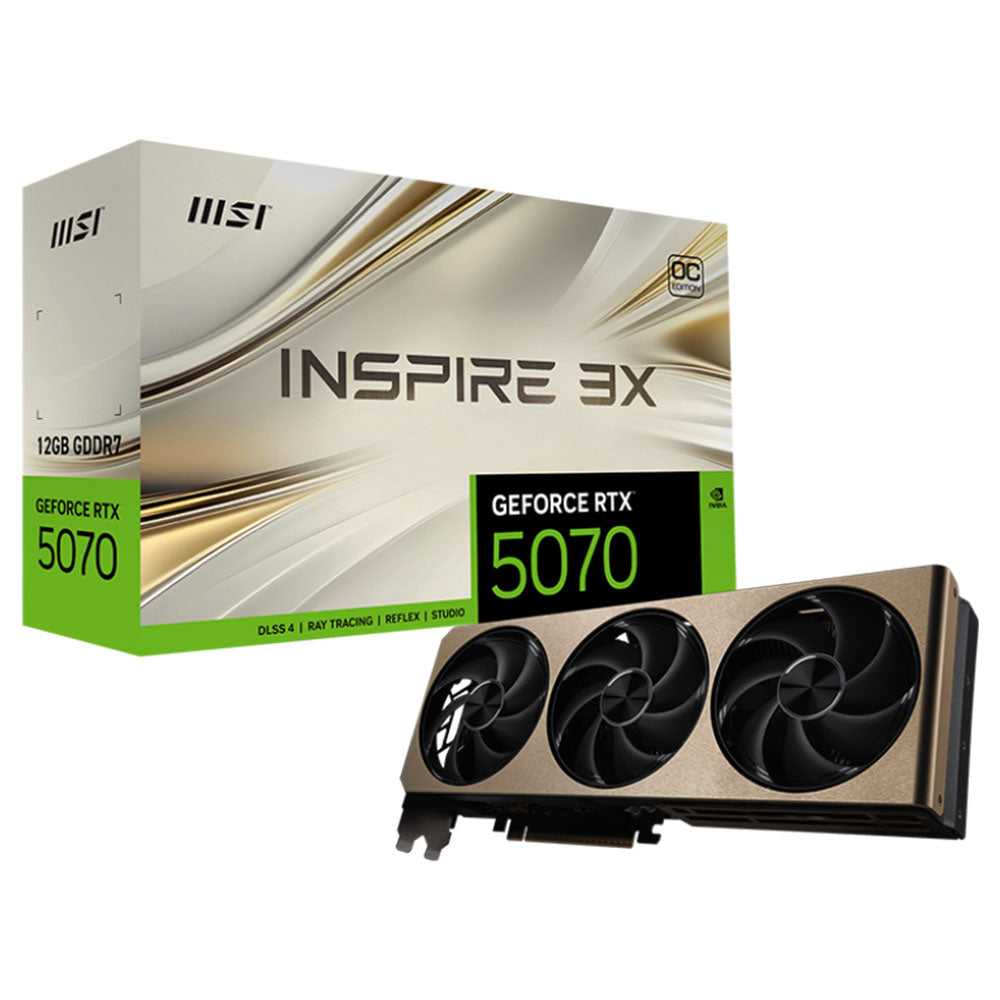 MSI GeForce RTX 5070 INSPIRE 3X OC 12GB GDDR7 Graphics Card