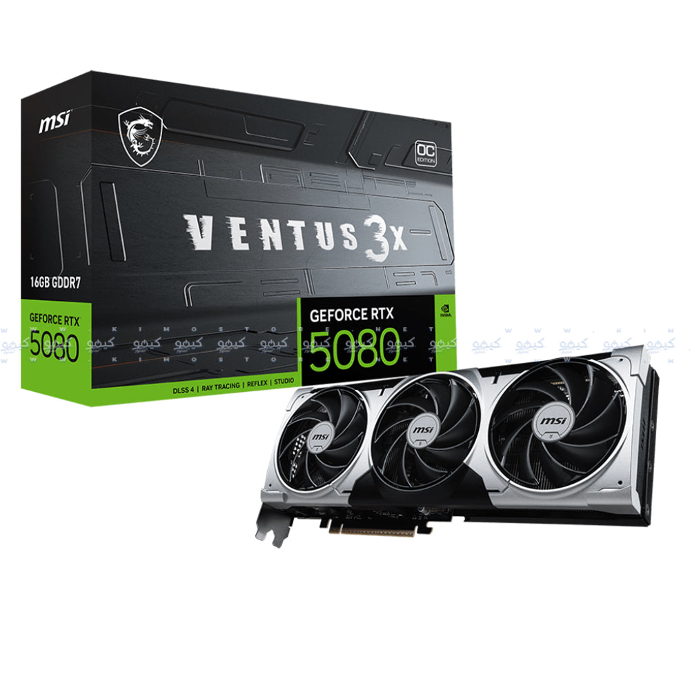 MSI GeForce RTX 5080 VENTUS 3X OC PLUS 16GB GDDR7 Graphics Card