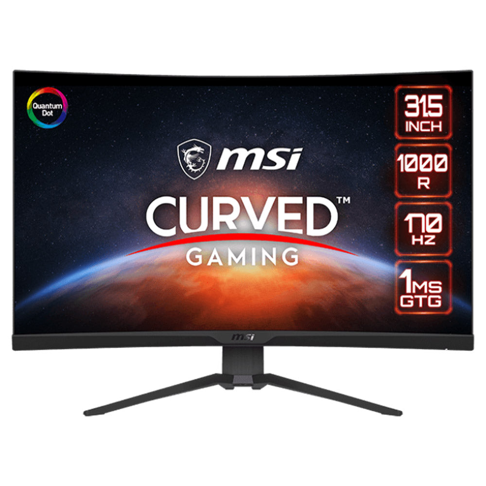 MSI MAG 325CQRF-QD 32 Inch VA LED WQHD Curved Frameless Gaming Monitor 170Hz