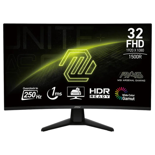 شاشة ام اس اي جيمنج بدون إطار منحنية 32 بوصة 250 هرتز MAG 32C6X VA FHD