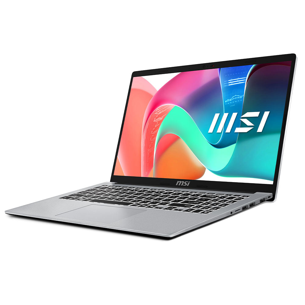 لاب توب ام اس اى Modern 15 F1MG-1069XEG (انتل كور 5 120U - رام 8 جيجابايت - هارد 512 جيجابايت M.2 NVMe - انتل جرافيكس - شاشة 15.6 بوصة FHD IPS) - فضي