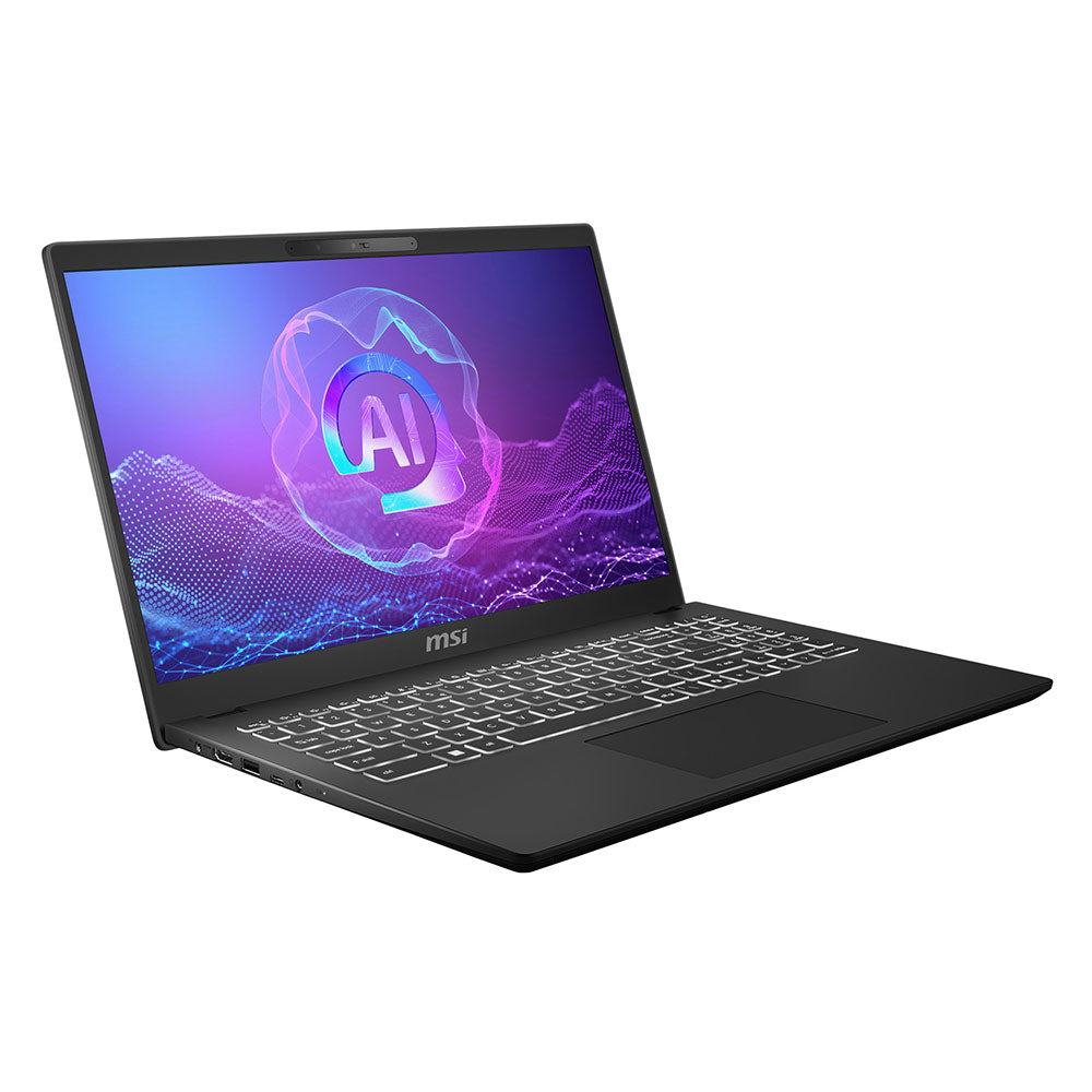 لاب توب ام اس اى Modern 15 H AI C2HMG-268EG (انتل كور Ultra 5 225H - رام 16 جيجابايت - هارد 512 جيجابايت M.2 NVMe - انتل Arc جرافيكس - شاشة 15.6 بوصة 60 هرتز FHD IPS - ويندوز 11) - اسود