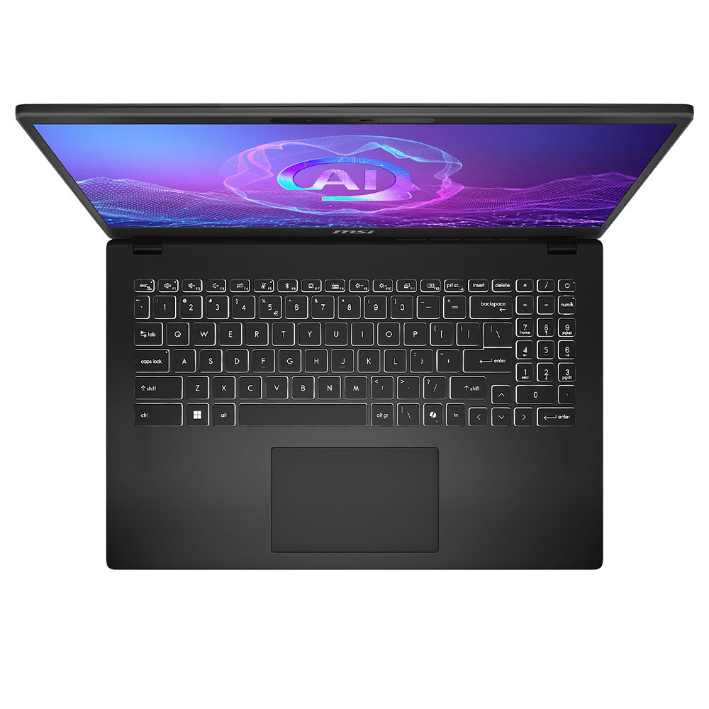 لاب توب ام اس اى Modern 15 H AI C2HMG-268EG (انتل كور Ultra 5 225H - رام 16 جيجابايت - هارد 512 جيجابايت M.2 NVMe - انتل Arc جرافيكس - شاشة 15.6 بوصة 60 هرتز FHD IPS - ويندوز 11) - اسود