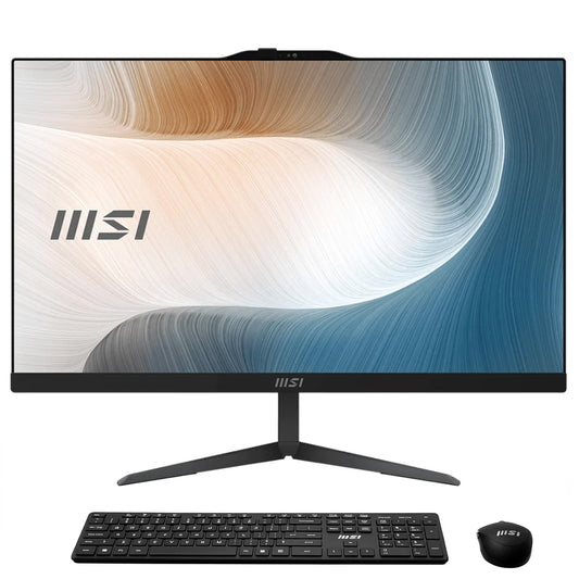 MSI Modern AM242 12M-805EG All in One (Intel Core i5-1235U - 16GB Ram - M.2 NVMe 512GB - Intel Iris Xe Graphics - 23.8 Inch FHD IPS - Cam - Keyboard + Mouse) - Black
