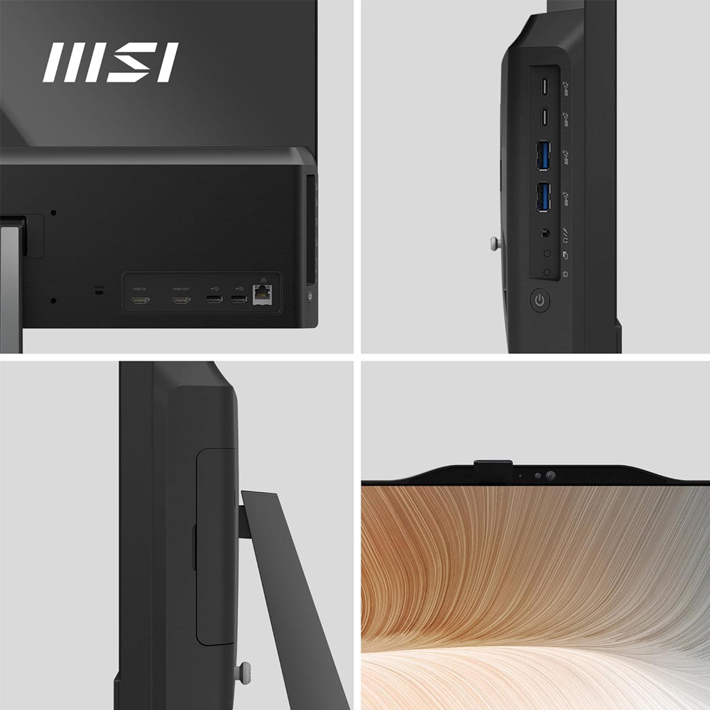 الكل في واحد ام اس اي Modern AM242 12M-805EG (إنتل كور i5-1235U - رام 16 جيجابايت - هارد 512  جيجابايت M.2 NVMe - انتل Iris Xe جرافيكس - شاشة 23.8 بوصة FHD IPS - كاميرا ) - اسود