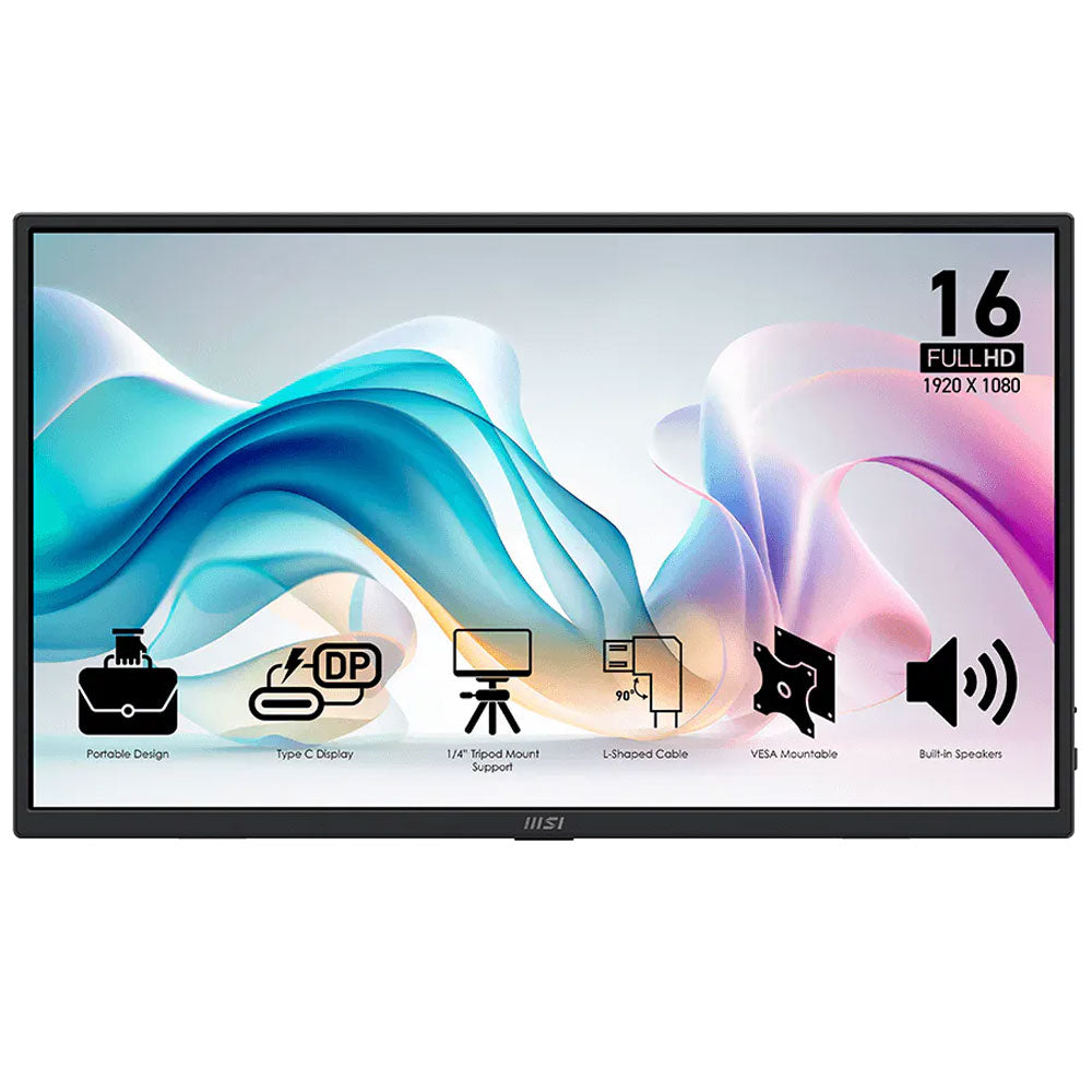 MSI PRO MP165 E6 15.6 Inch IPS FHD Monitor 60Hz