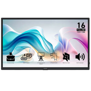 MSI PRO MP165 E6 15.6 Inch IPS FHD Portable Monitor 60Hz