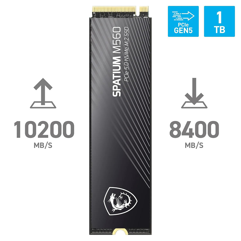 MSI SPATIUM M560 1TB NVMe PCIe 5.0 M.2 SSD