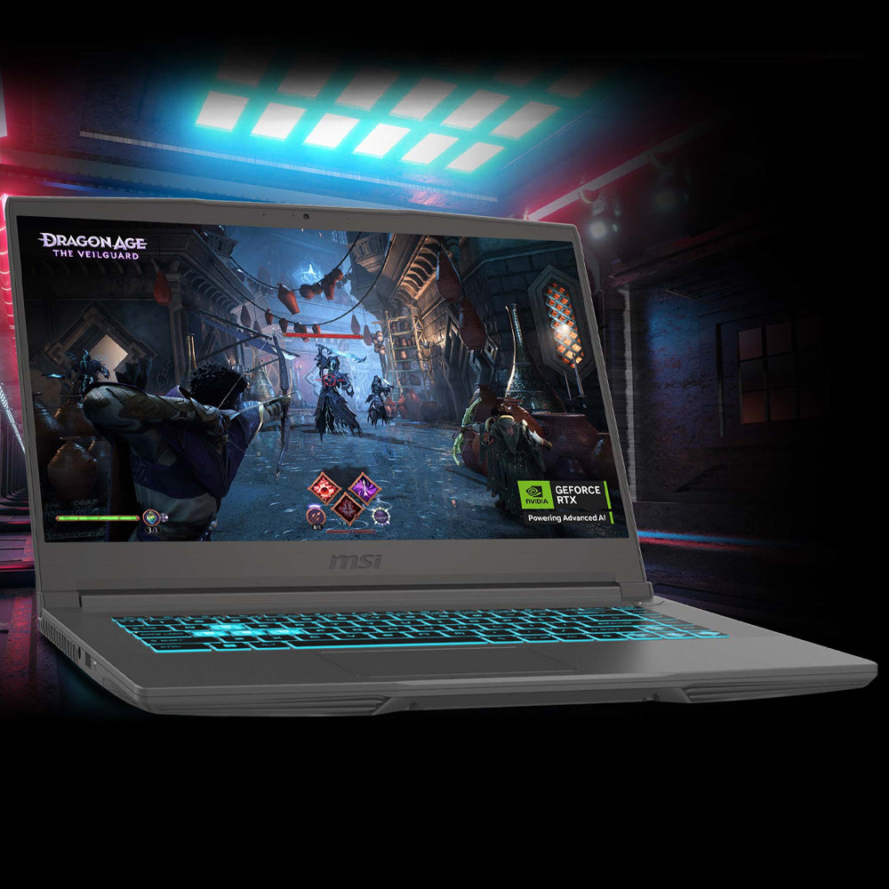 MSI Thin 15 B2RVE-3209XEG Laptop (Intel Core 7 240H - 16GB Ram - M.2 NVMe 512GB - Nvidia RTX 4050 6GB - 15.6 Inch FHD IPS 144Hz - Win11) - Cosmos Gray