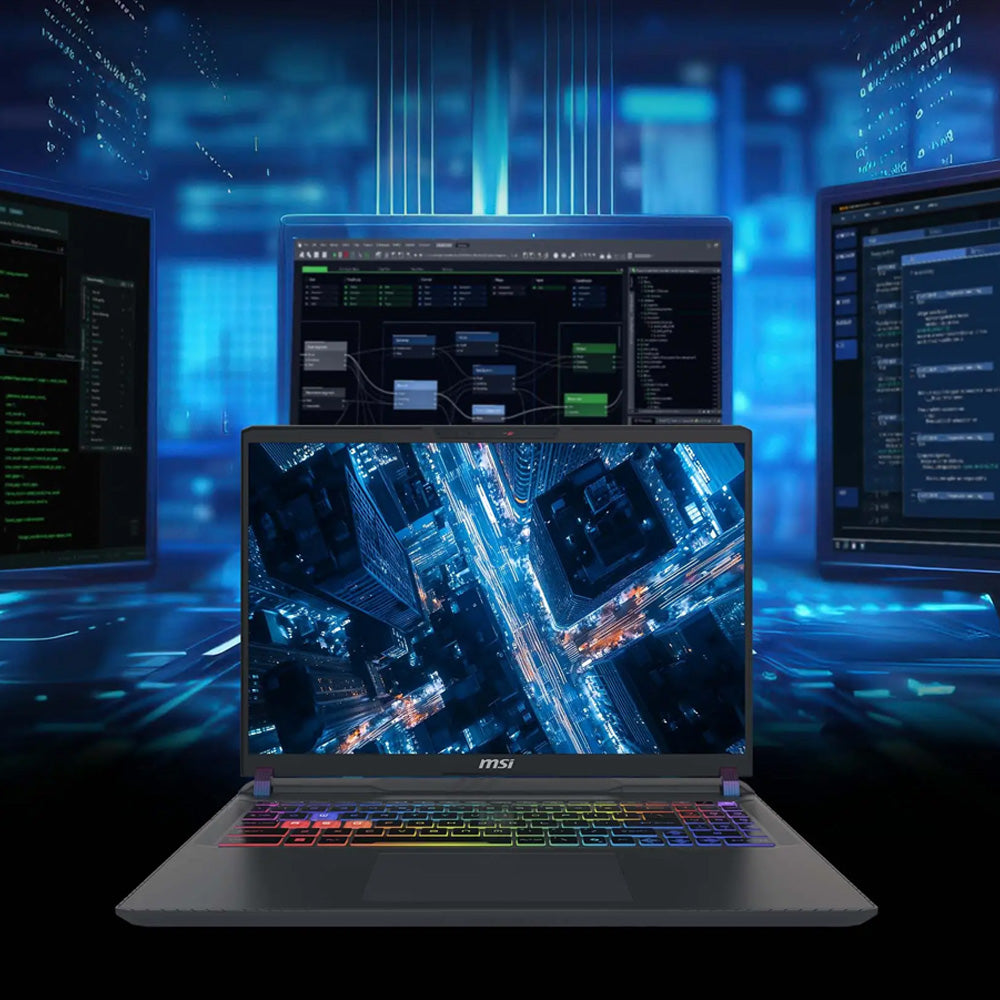 MSI Vector 16 HX AI A2XWHG-070EG Laptop (Intel Core Ultra 9 275HX - 32GB Ram - M.2 NVMe 1TB - Nvidia RTX 5070 Ti 12GB - 16 Inch QHD+ IPS 240Hz - Win11) - Cosmos Gray