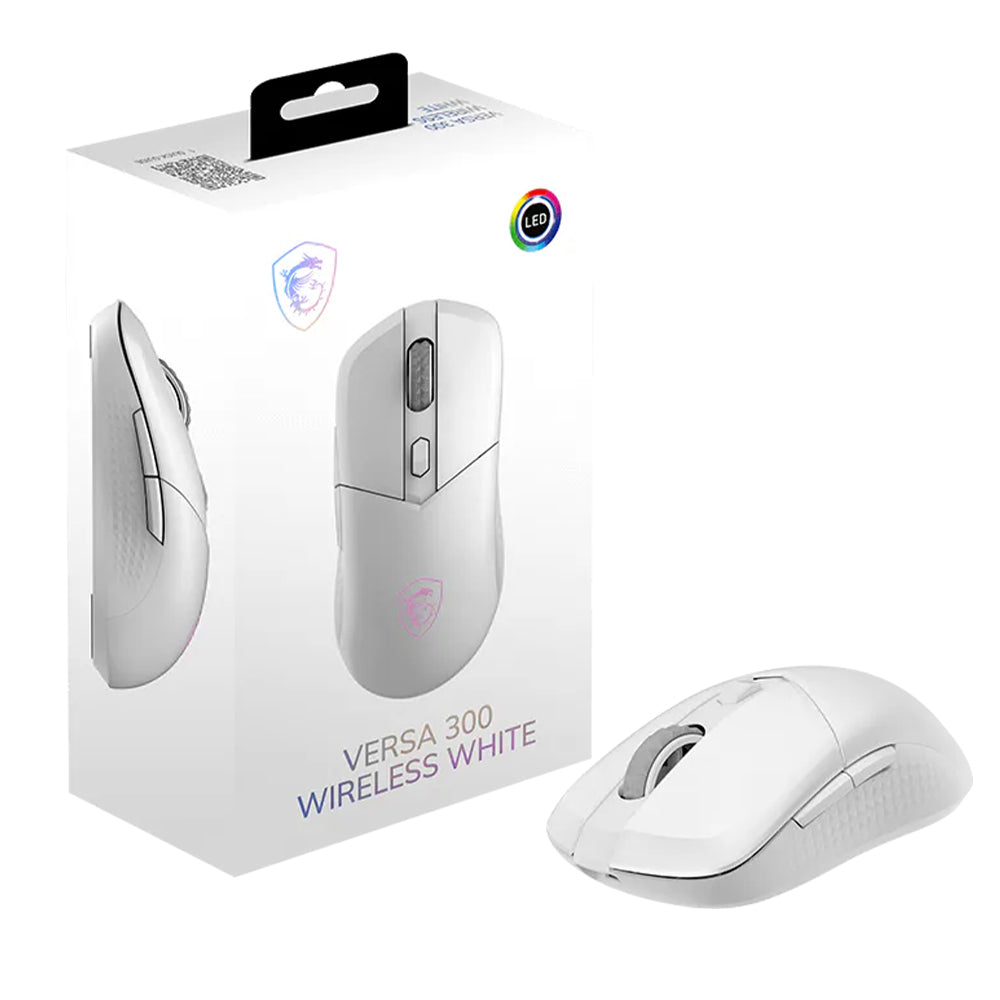 MSI Versa 300 Triple-Mode Rechargeable Bluetooth Wireless & Wired Gaming Mouse 8000DPI