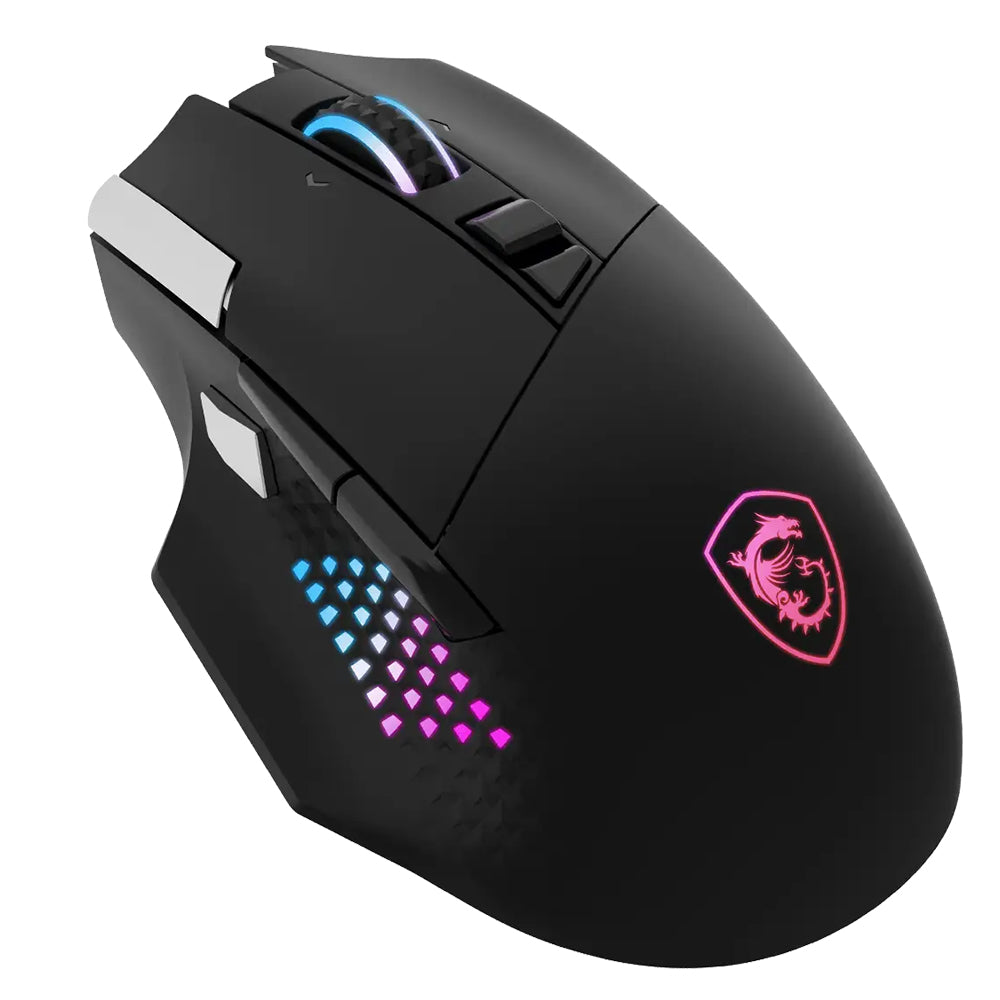 MSI Versa Pro Triple-Mode Rechargeable Bluetooth Wireless & Wired Gaming Mouse 26000DPI + Mouse Dock Pro
