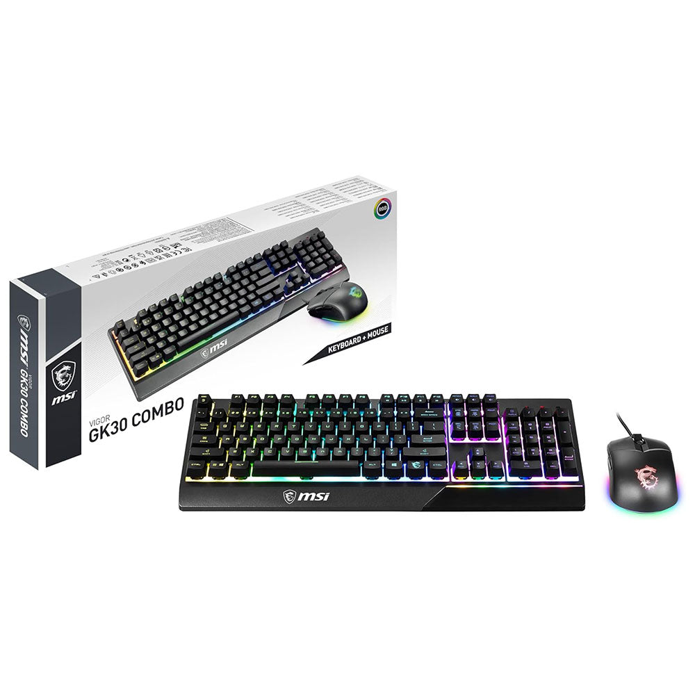 كيبورد + ماوس ام اس اى سلكي RGB جيمنج سويتش Omron كومبو إنجليزي Vigor GK30