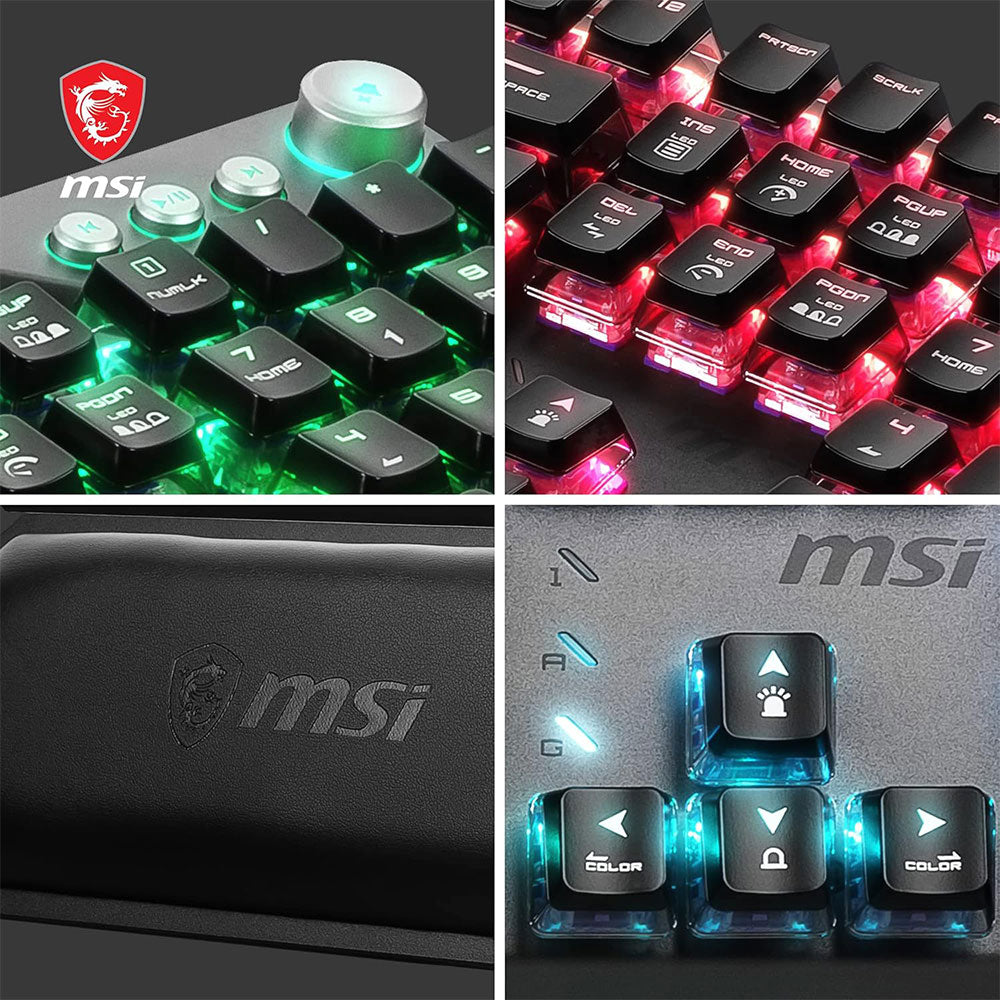 كيبورد ام اس اي سلكي RGB جيمنج سويتش ازرق إنجليزي وعربي Vigor GK71 Sonic 