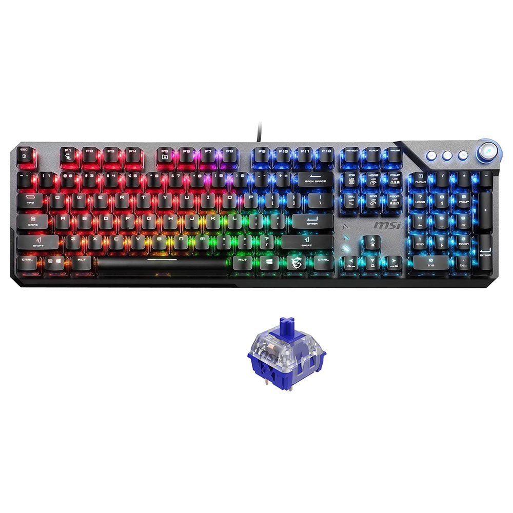 MSI Vigor GK71 Sonic Blue Switch Wired RGB Gaming Keyboard English & Arabic