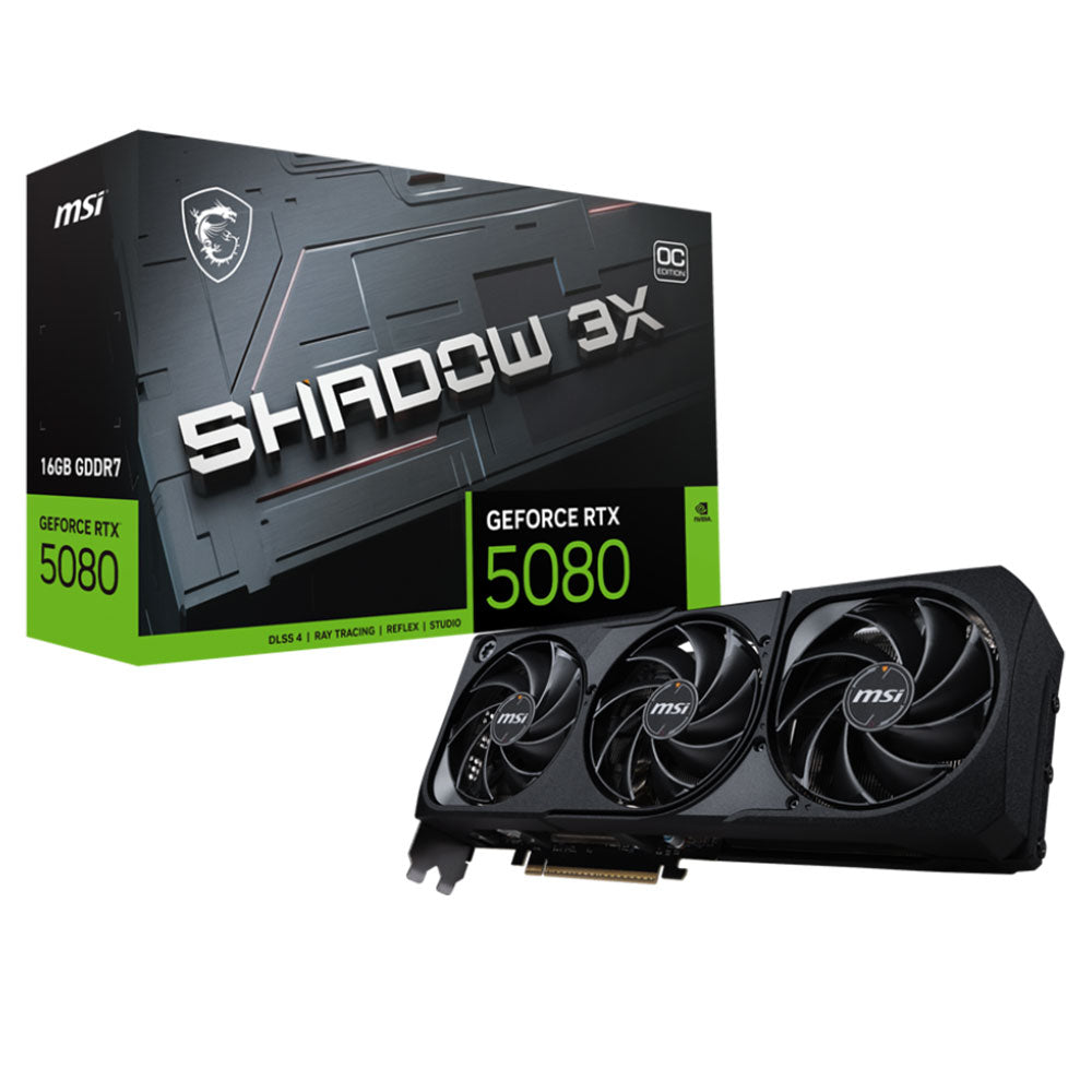 MSI GeForce RTX 5080 SHADOW 3X OC 16GB GDDR7 Graphics Card