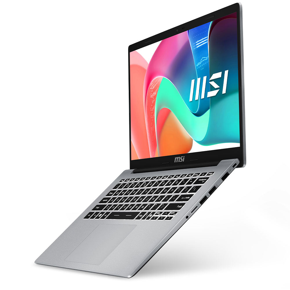 MSI Modern 14 F13MG-041XEG Laptop (Intel Core i7-1355U - 8GB Ram - M.2 NVMe 512GB - Intel UHD Graphics - 14 Inch FHD IPS 60Hz) - Urban Silver