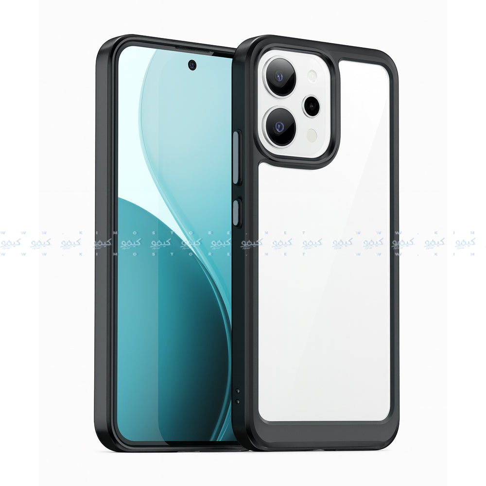 Magic Mask Phone Silicone Transparent Cover Oppo Reno 14F - Black