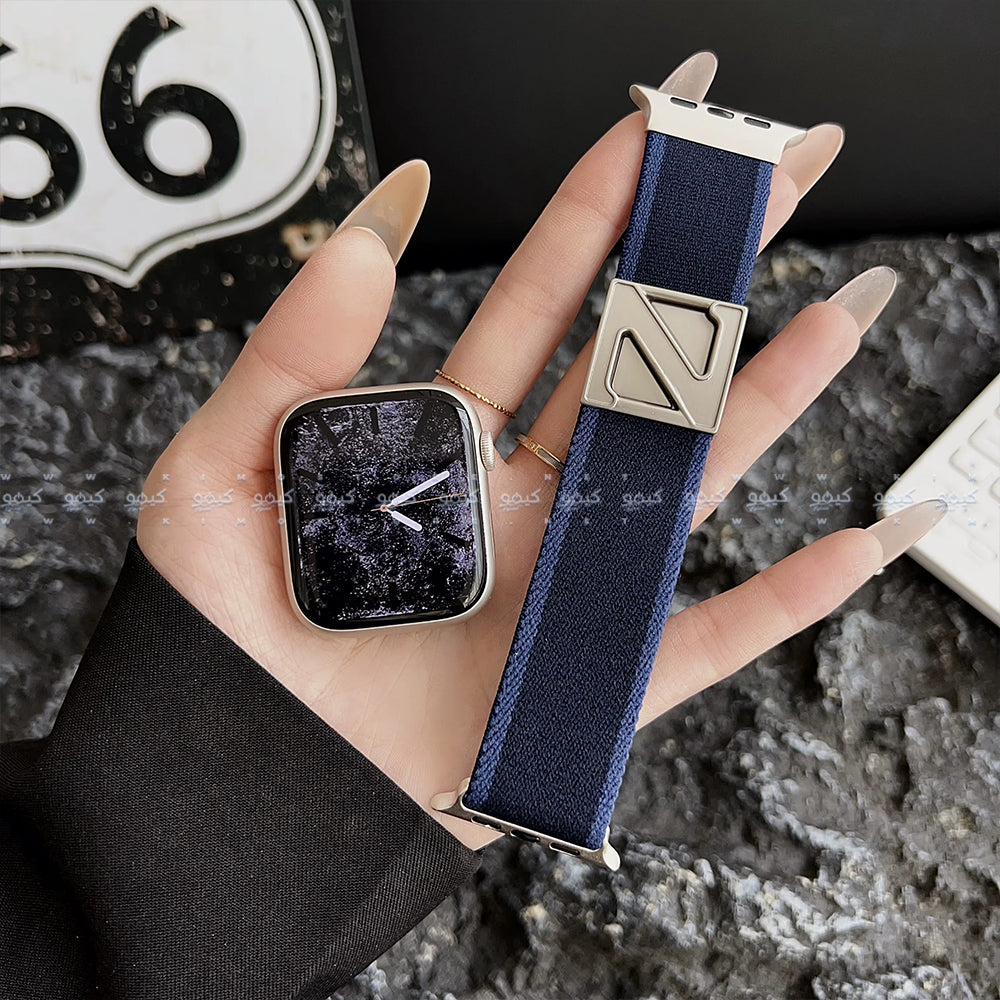 Magnetic Nylon Stretch Strap (Apple Watch Series 10 46m - 44mm - 45mm - 49mm)
