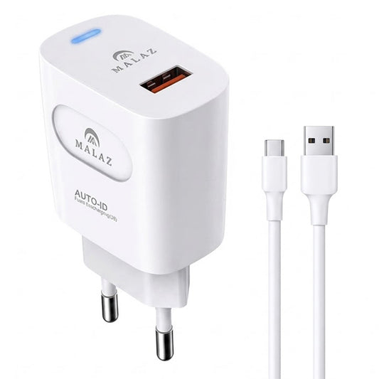 Malaz ML-821 Wall Charger Type-C Cable 120W Fast Charging