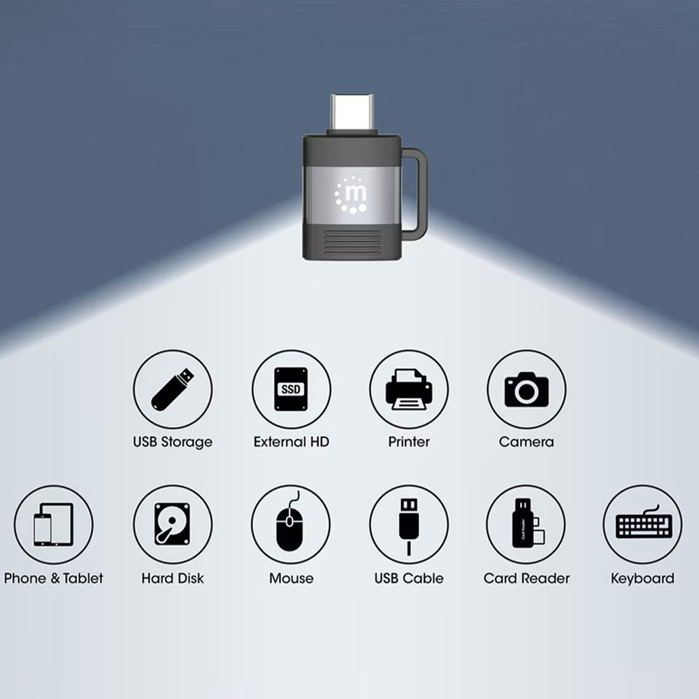 Manhattan CV-14-0 Type-C to USB & USB to Type-C OTG Adapter Converter