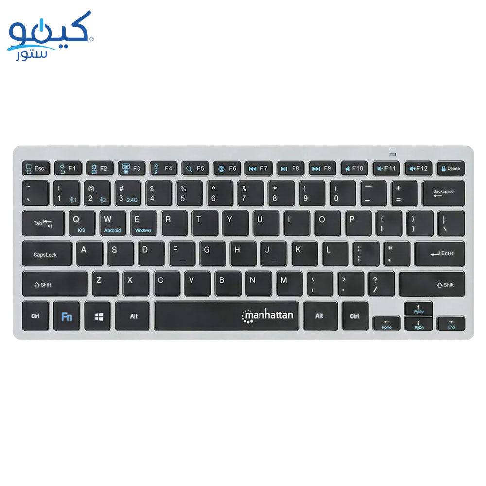 Manhattan KB-03-B Ultra Slim Dual Mode Bluetooth Wireless Keyboard English & Arabic