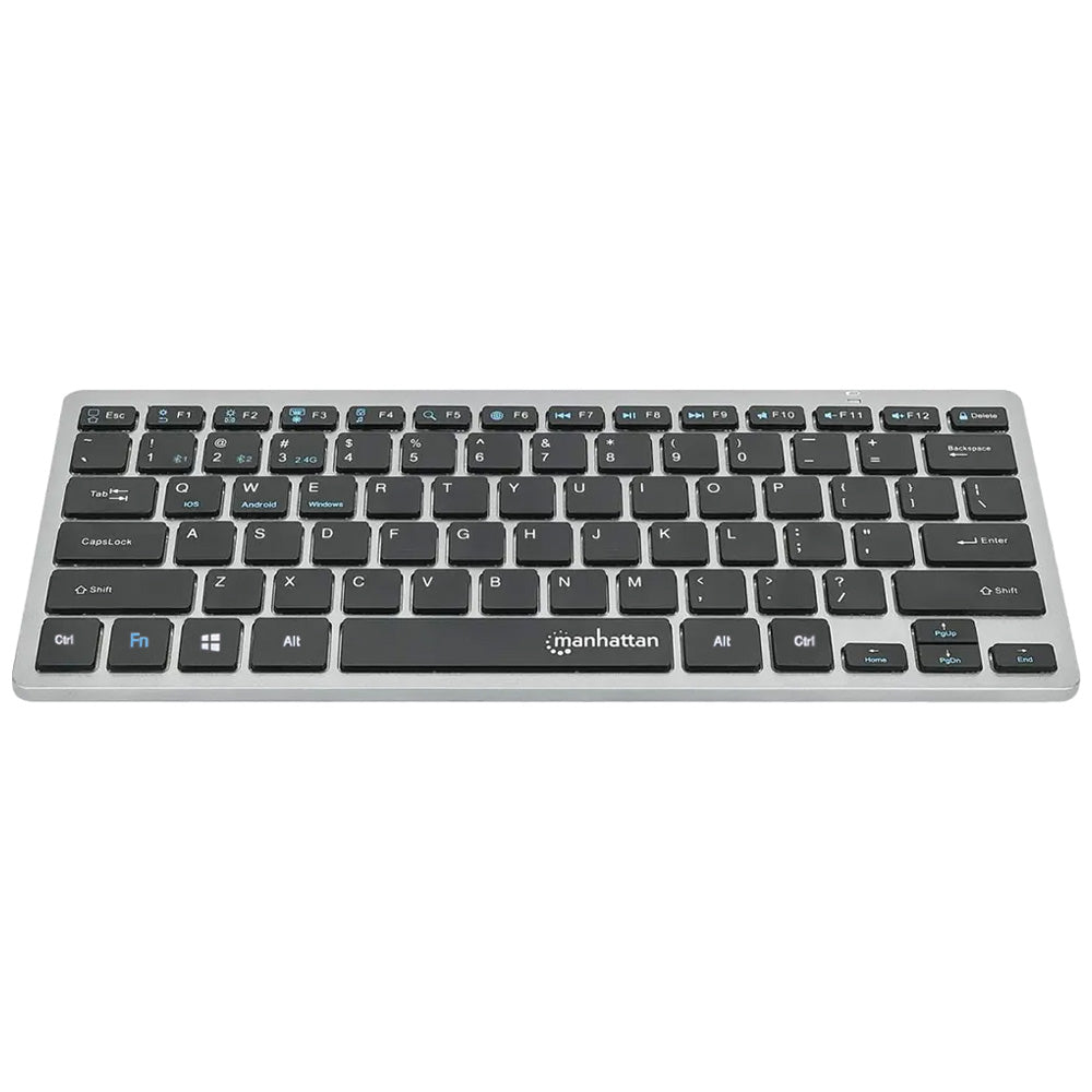 كيبورد مانهاتن لاسلكي بلوتوث ثنائي الوضع إنجليزي وعربي KB-03-B Ultra Slim