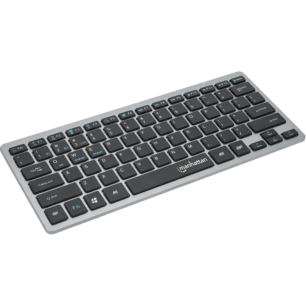 كيبورد مانهاتن لاسلكي بلوتوث ثنائي الوضع إنجليزي وعربي KB-03-B Ultra Slim