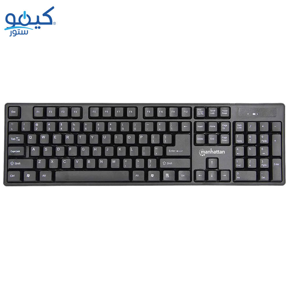 كيبورد + ماوس مانهاتن لاسلكي كومبو إنجليزي وعربي KB717 