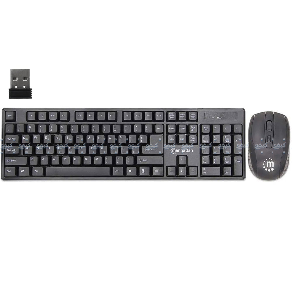 Manhattan KB717 Wireless Keyboard + Mouse Combo English & Arabic