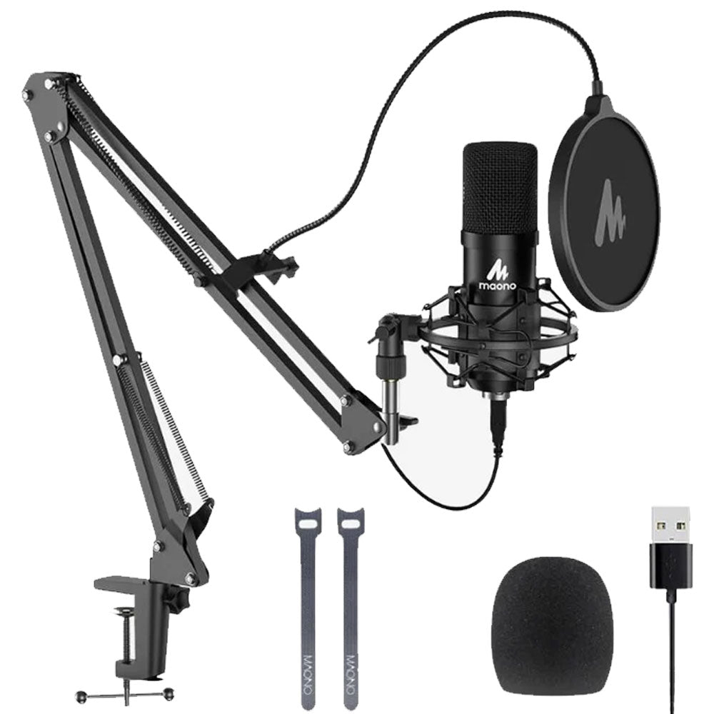 Maono AU-A04 Podcast Wired Microphone Kit - Black