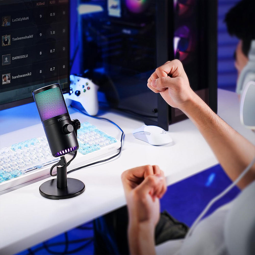 مجموعة ميكروفون ماونو سلكي RGB جيمينج 