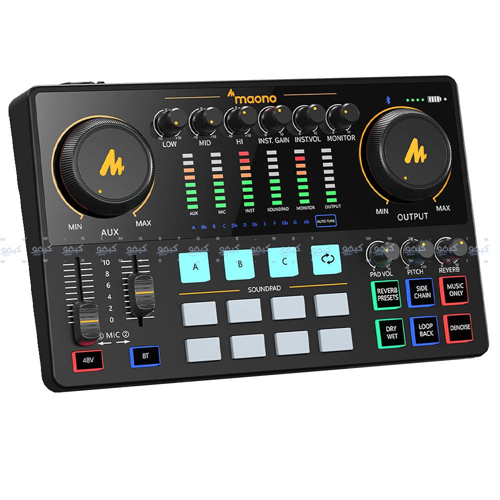 واجهة الصوت ووحدة التحكم في البث الصوتي ماونو MAONOCASTER AME2 - أسود