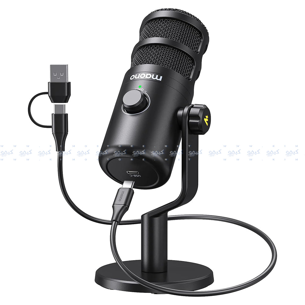 Maono PD100U Podcast Dynamic Wired Microphone - Black