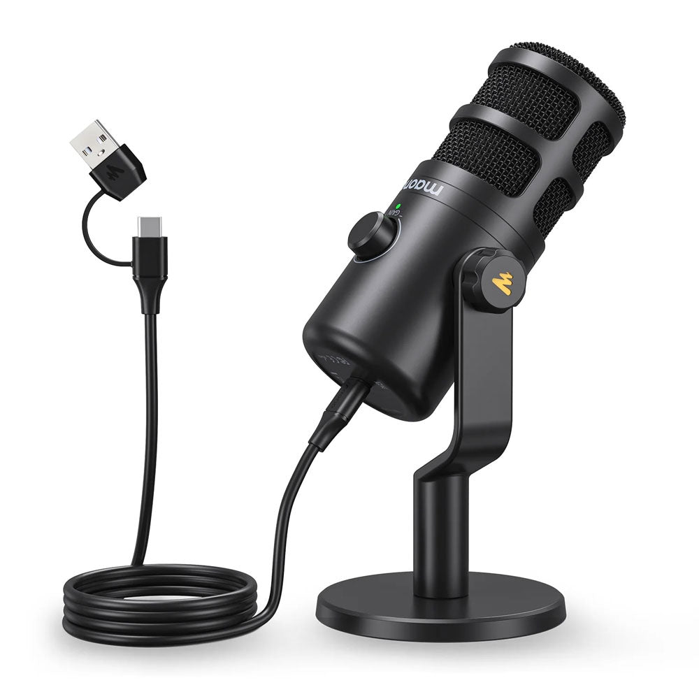 Maono PD100U Podcast Dynamic Wired Microphone - Black