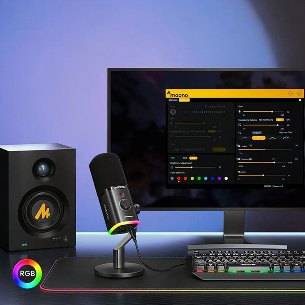 Maono PD100X Dynamic RGB Gaming 